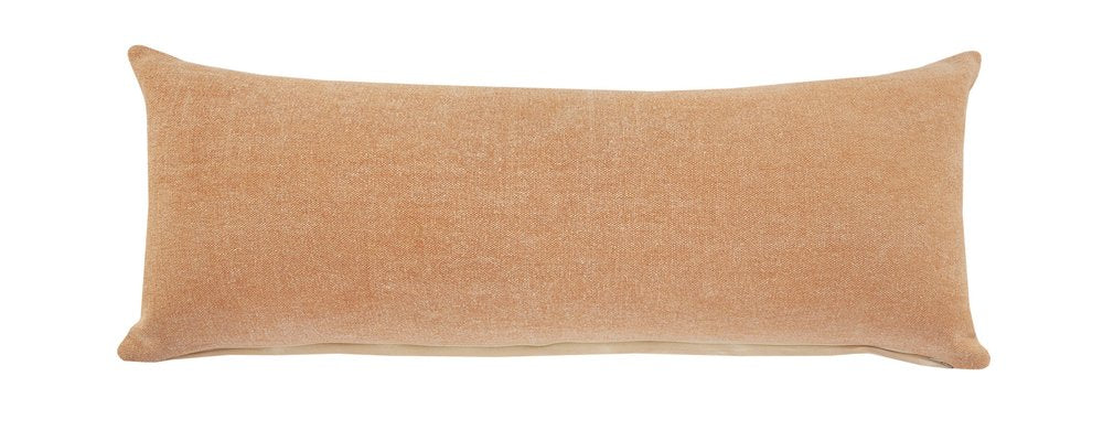 14" X 36" Orange 100% Cotton Zippered Pillow — view 1