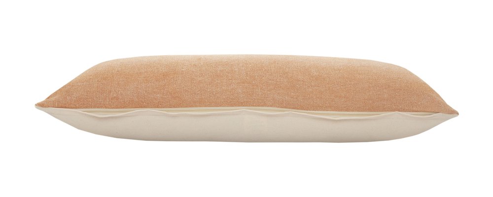 14" X 36" Orange 100% Cotton Zippered Pillow HomeRoots