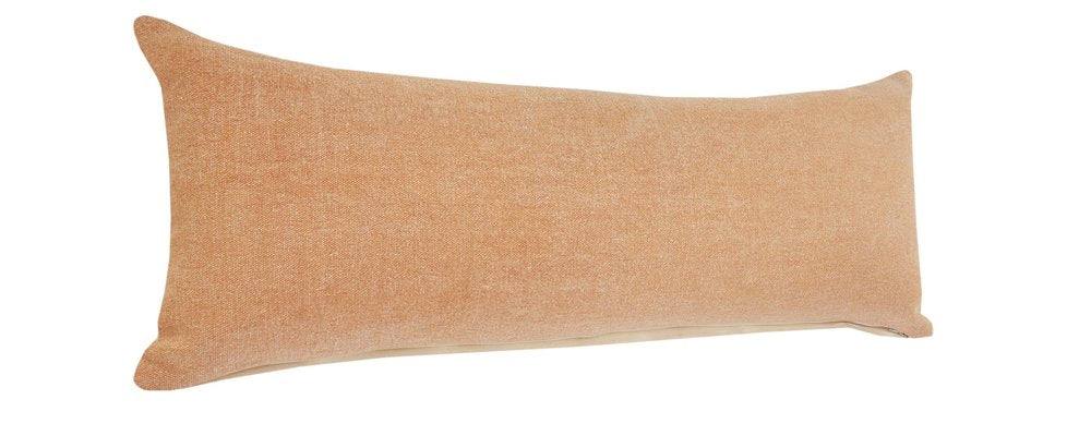 14" X 36" Orange 100% Cotton Zippered Pillow — view 5