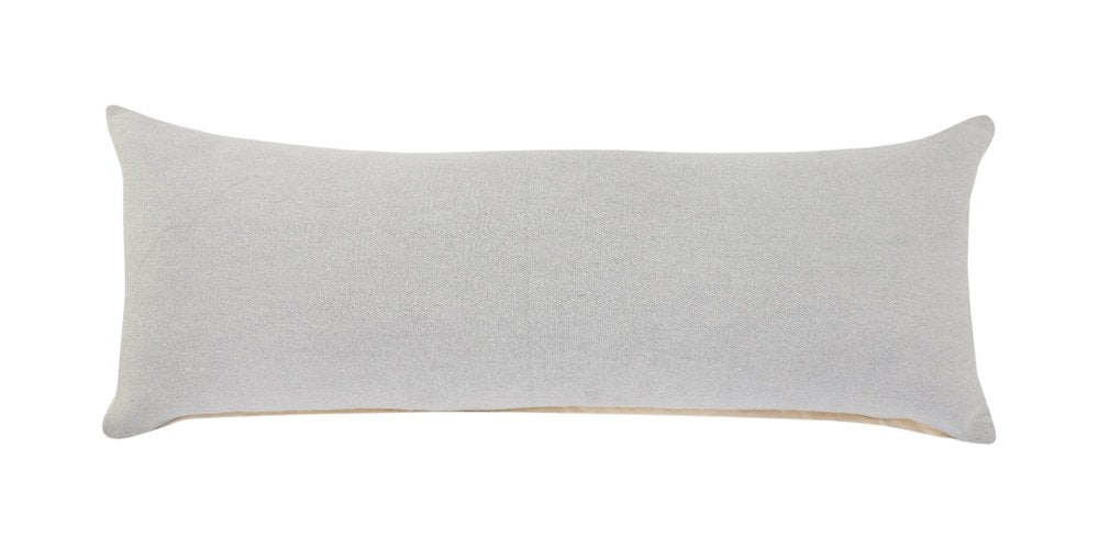 14" X 36" Light Gray Cotton Throw Pillow — view 2