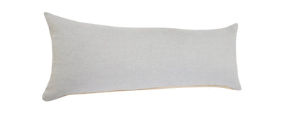 14" X 36" Light Gray 100% Cotton Zippered Pillow FurniFindUSA