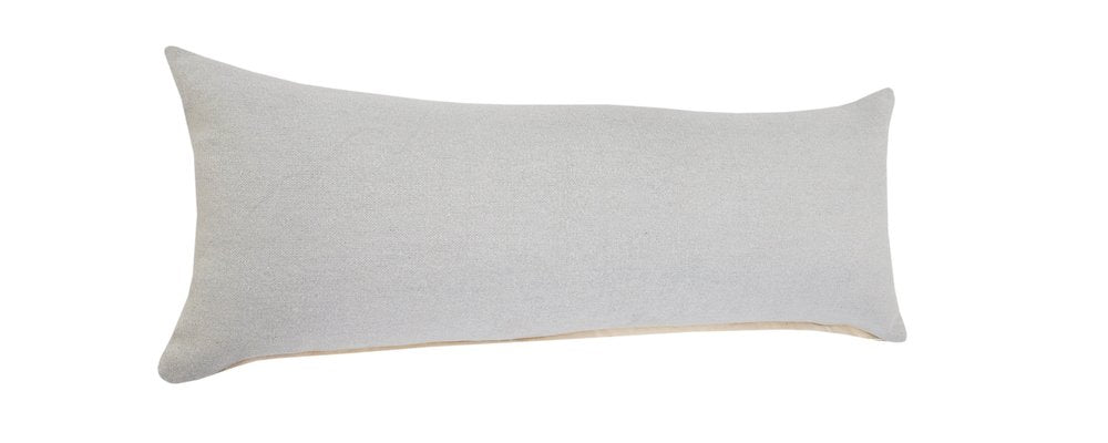 14" X 36" Light Gray Cotton Throw Pillow — view 3