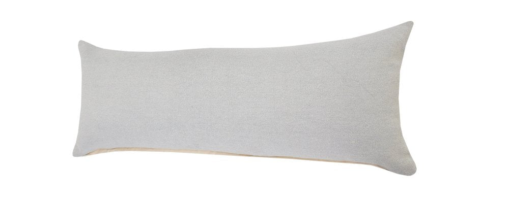 14" X 36" Light Gray Cotton Throw Pillow — view 4