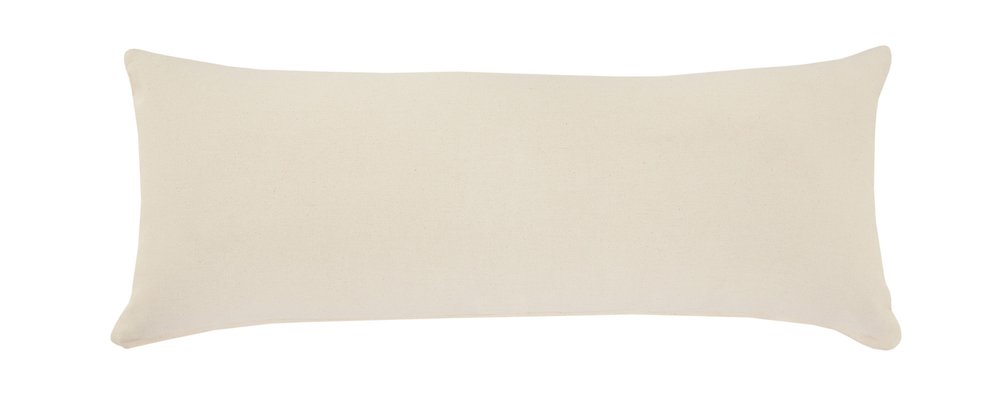 14" X 36" Classic Blue 100% Cotton Zippered Pillow HomeRoots