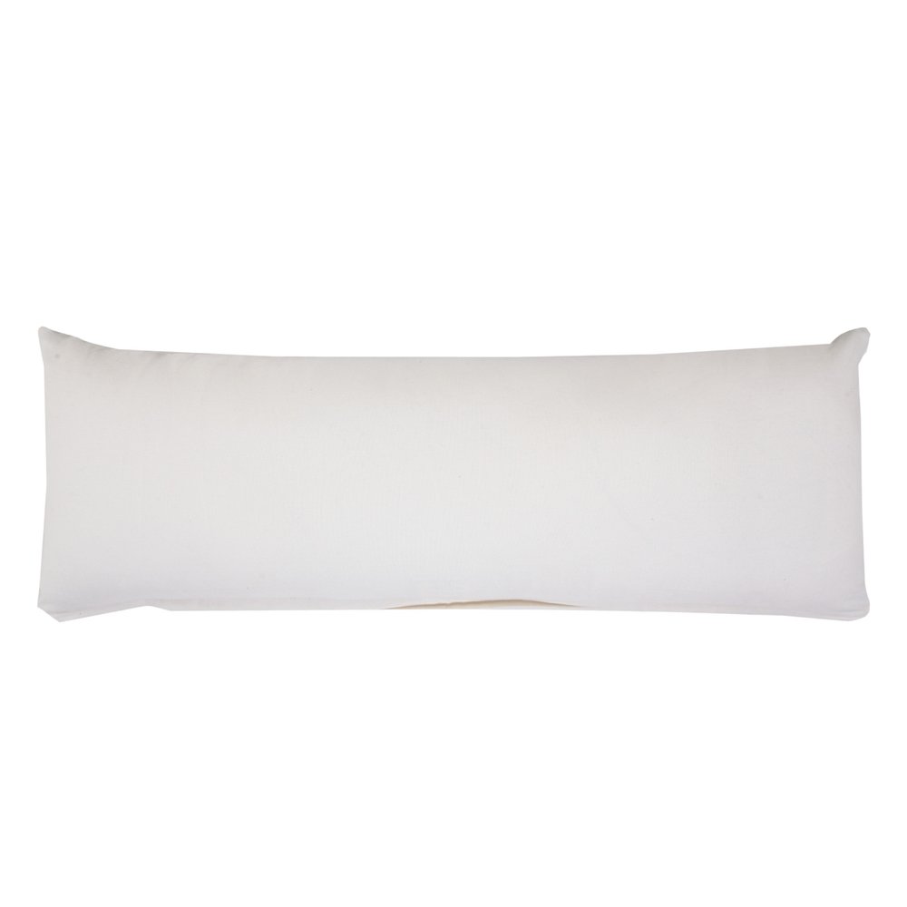14" X 36" Navy Blue And White Cotton Geometric Throw Pillow — view 7