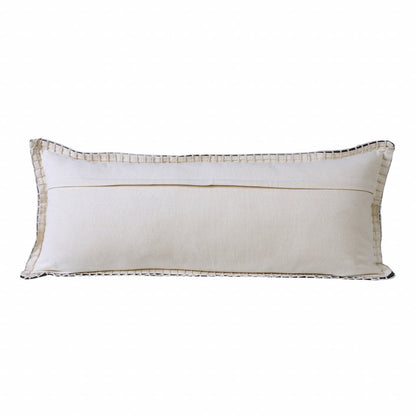 14" X 36" Black Cotton Throw Pillow HomeRoots