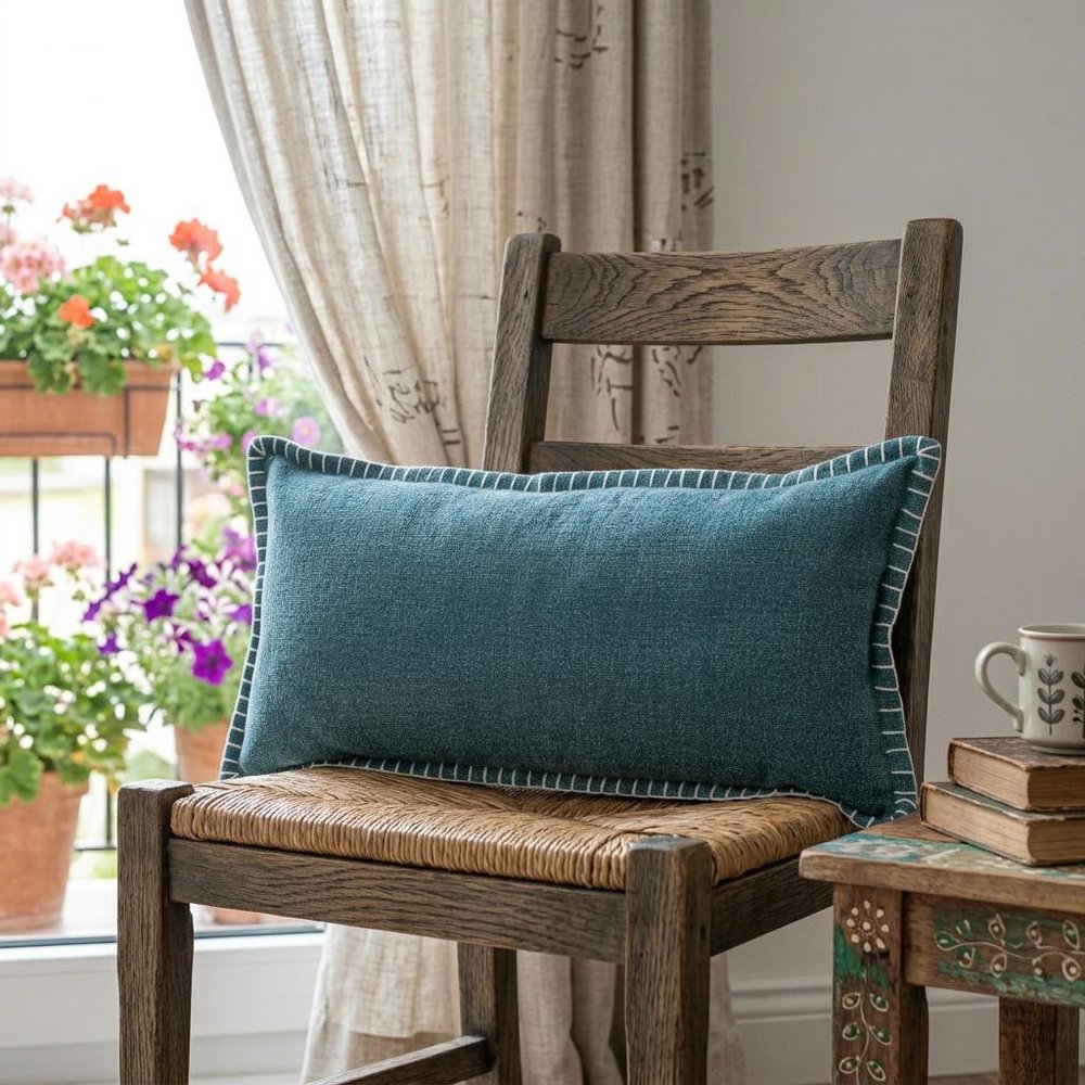 14" X 36" Emerald Green 100% Cotton Zippered Pillow HomeRoots