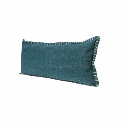 14" X 36" Emerald Green 100% Cotton Zippered Pillow HomeRoots