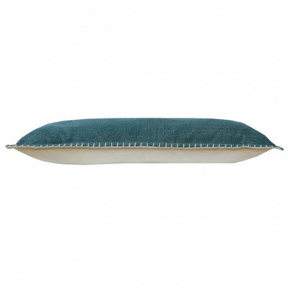 14" X 36" Emerald Green 100% Cotton Zippered Pillow HomeRoots