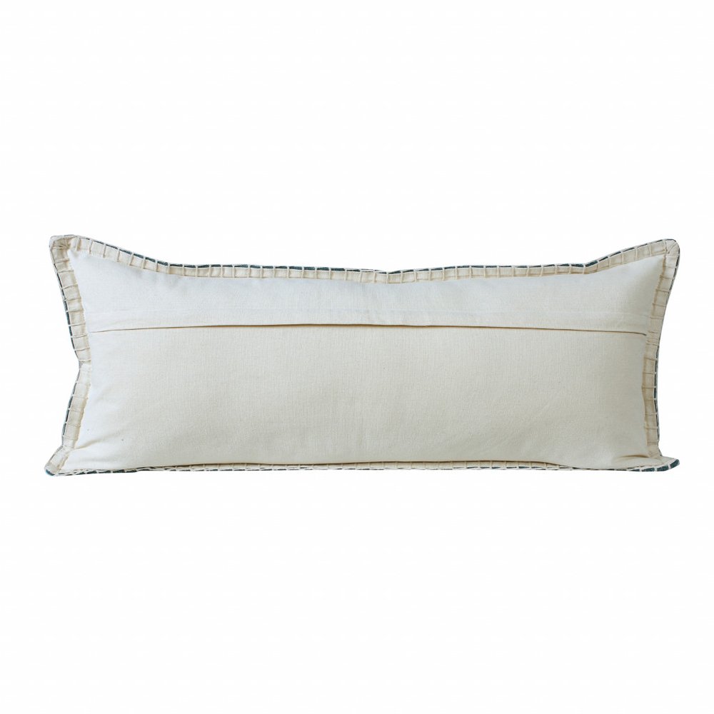 14" X 36" Emerald Green 100% Cotton Zippered Pillow HomeRoots