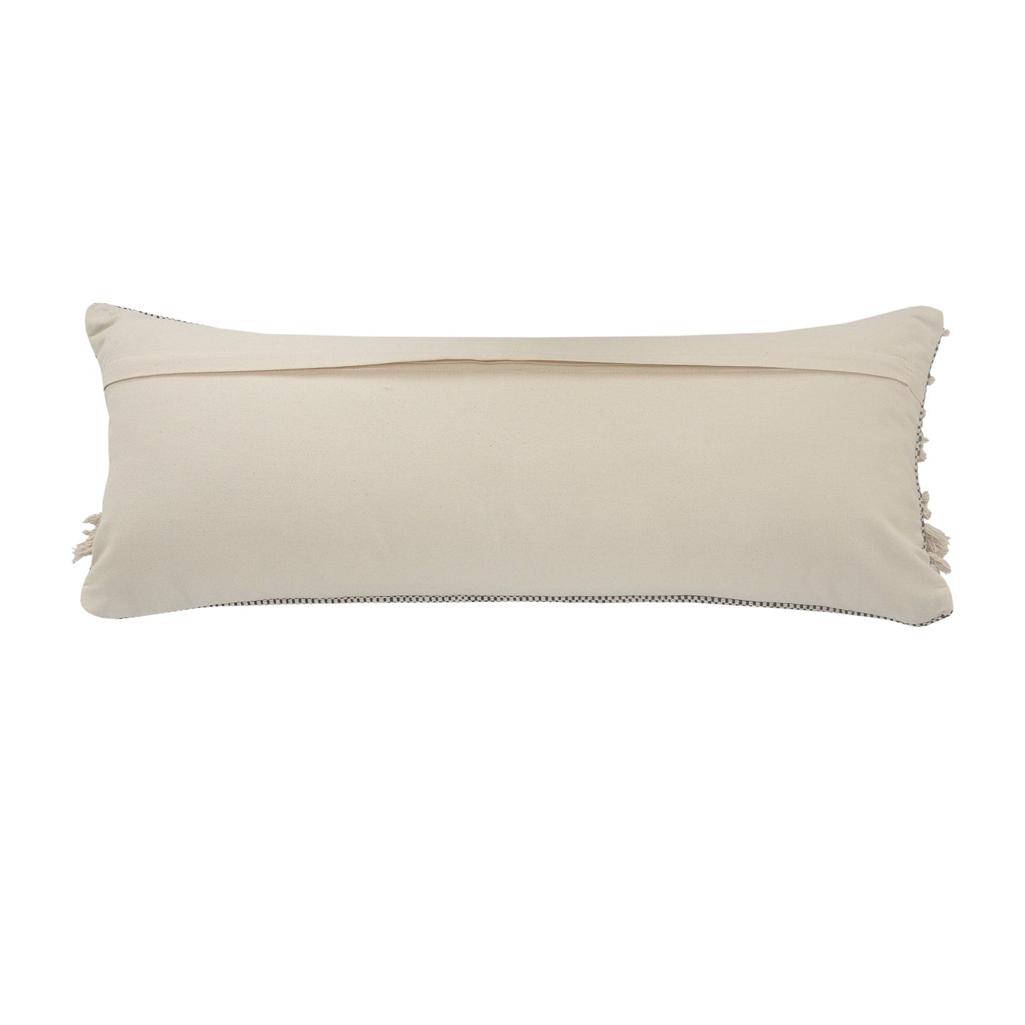 14" X 36" Gray And Ivory 100% Cotton Chevron Zippered Pillow FurniFindUSA