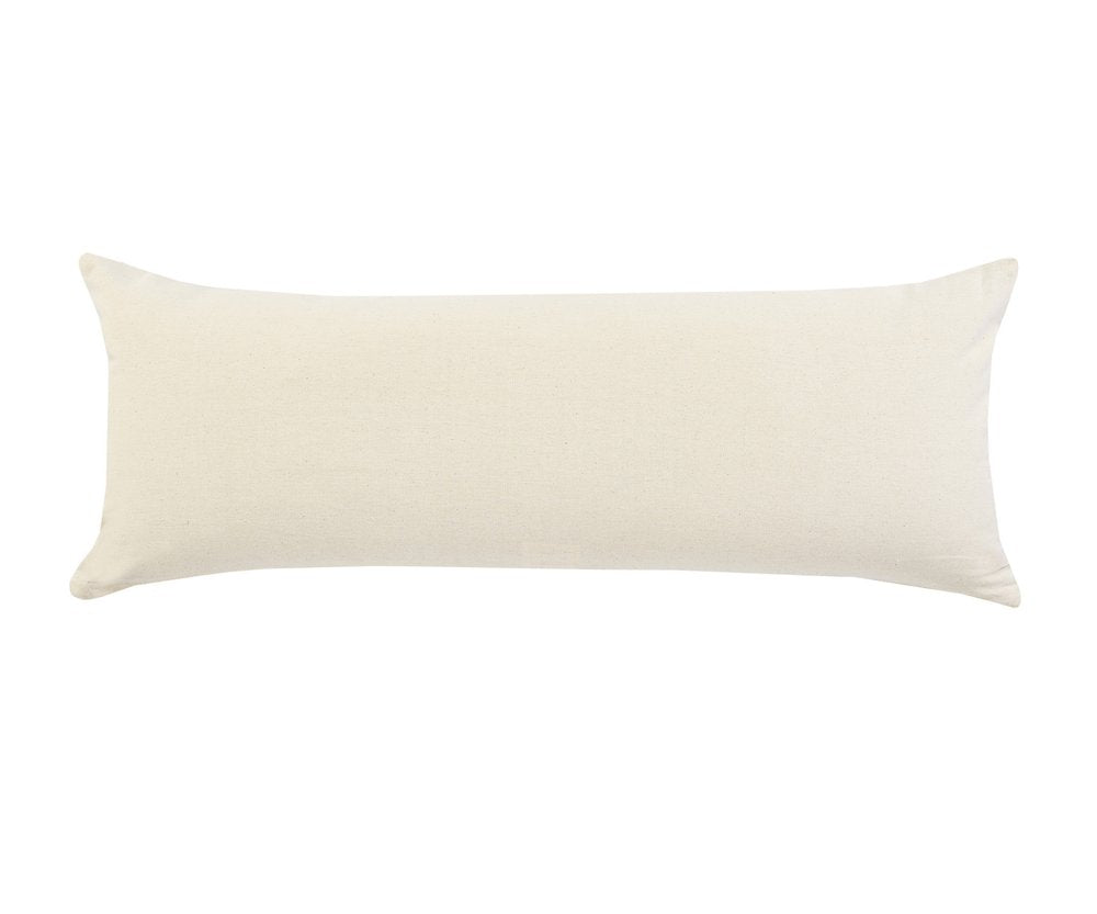 14" X 36" Black And Cream 100% Cotton Striped Zippered Pillow HomeRoots