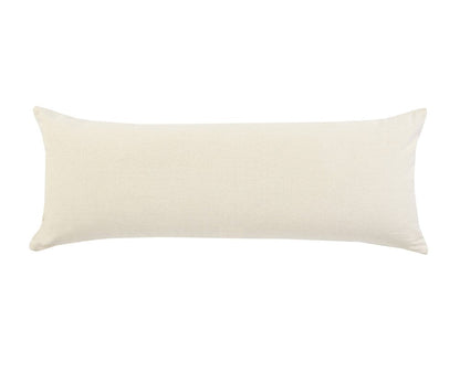 14" X 36" Black And Cream 100% Cotton Striped Zippered Pillow HomeRoots