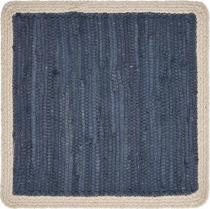 19" Set of Four Orange And Natural Solid With Border Cotton Placemats HomeRoots