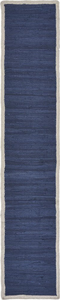 80" Light Gray And Natural Solid With Border Cotton Table Runner HomeRoots
