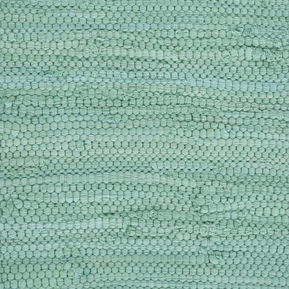 19" Set of Four Turquoise and Natural Solid With Border Cotton Placemats HomeRoots
