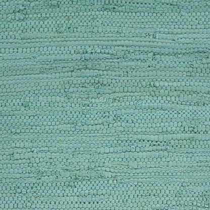 19" Set of Four Turquoise and Natural Solid With Border Cotton Placemats HomeRoots