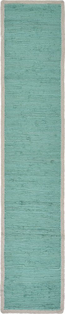 80" Light Gray And Natural Solid With Border Cotton Table Runner HomeRoots