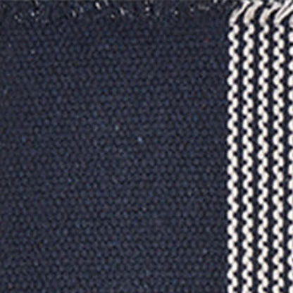 19" Set of Four Navy Blue And White Striped Cotton Placemats HomeRoots