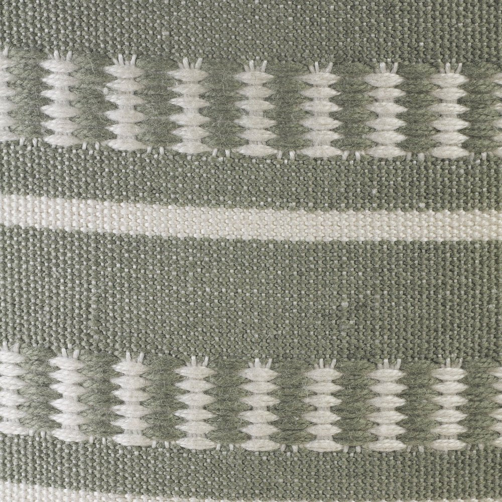 20" Brown Polyester Round Striped Indoor Outdoor Pouf Ottoman HomeRoots