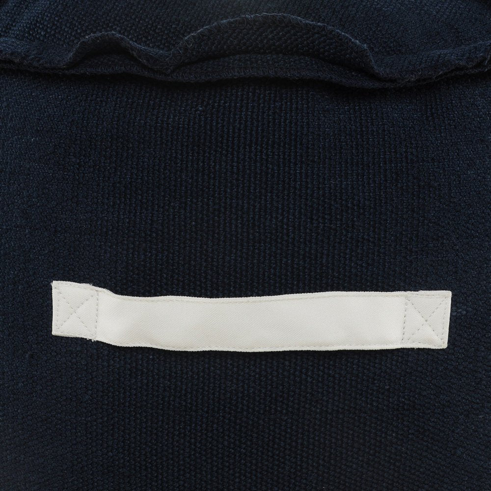 20" Blue Polyester Round Patchwork Indoor Outdoor Pouf Ottoman HomeRoots