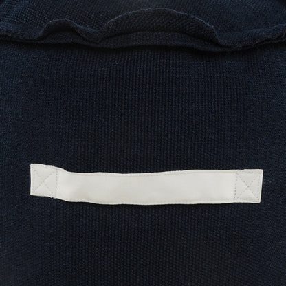 20" Blue Polyester Round Patchwork Indoor Outdoor Pouf Ottoman HomeRoots