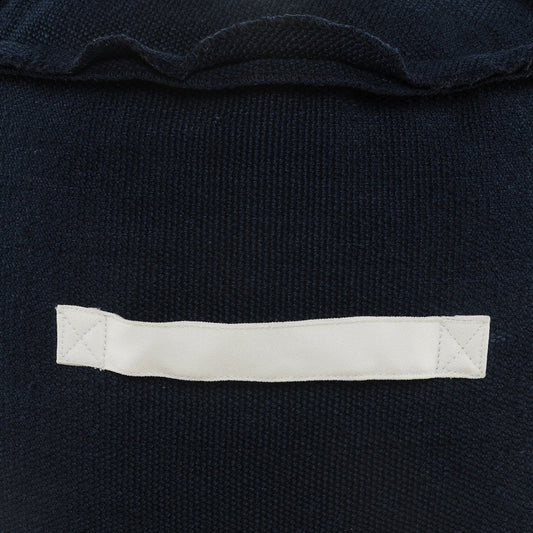 20" Blue Polyester Round Patchwork Indoor Outdoor Pouf Ottoman HomeRoots