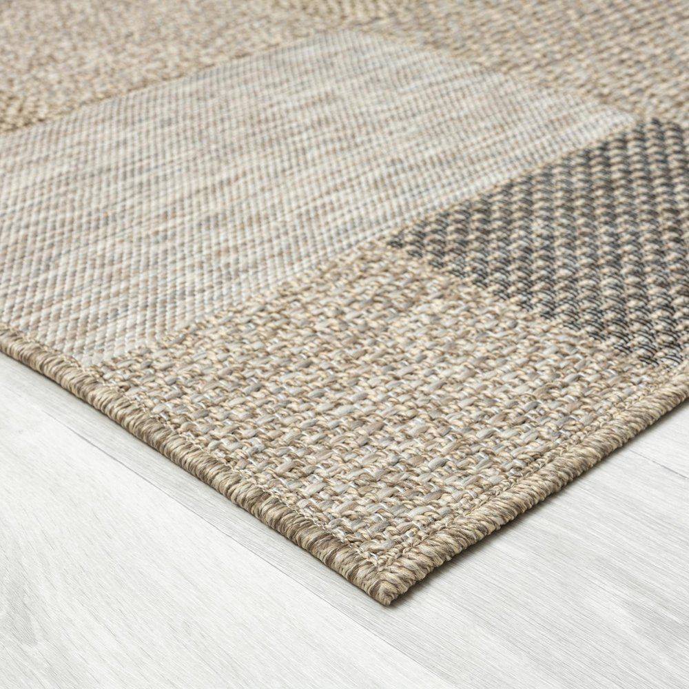 5' X 7' Gray Geometric Handmade Indoor Outdoor Area Rug — view 3