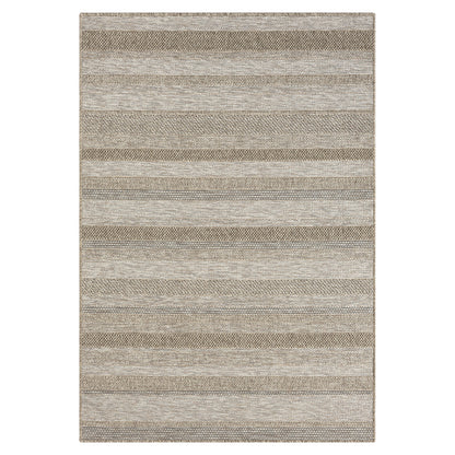 8' X 10' Gray Striped Handmade Indoor Outdoor Area Rug - 0" (L) x 114" (W) x 94" (H)