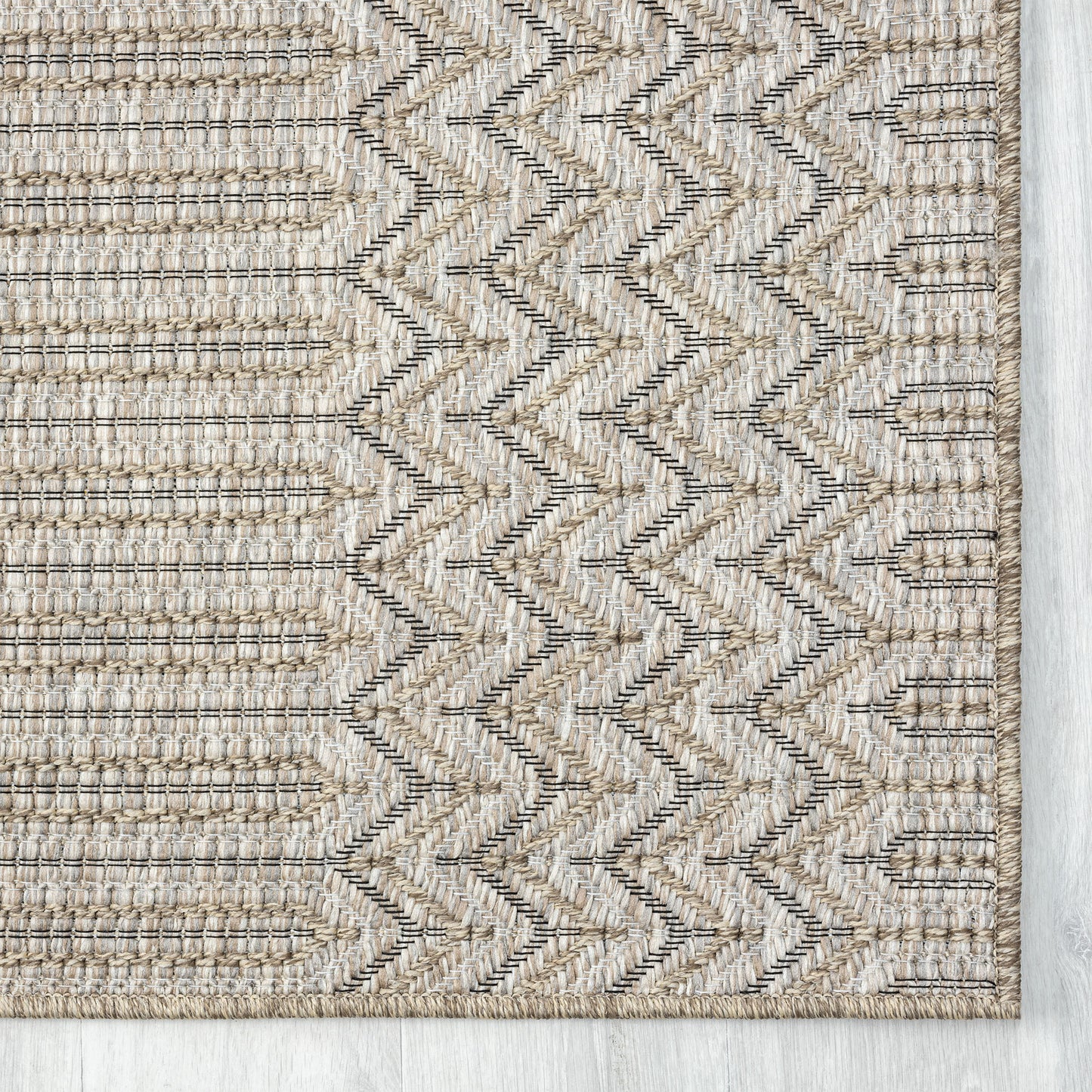 5' X 7' Gray Chevron Handmade Indoor Outdoor Area Rug