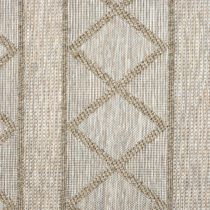 5' X 7' Gray Striped Handmade Indoor Outdoor Area Rug