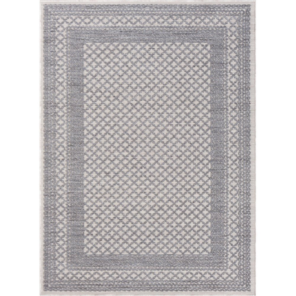 8' X 9' Blue Geometric Indoor Outdoor Area Rug HomeRoots