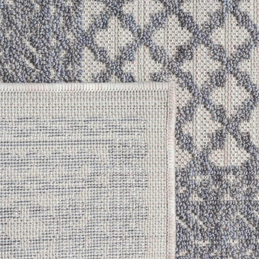 8' X 9' Blue Geometric Indoor Outdoor Area Rug HomeRoots