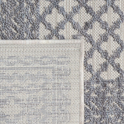 8' X 9' Blue Geometric Indoor Outdoor Area Rug HomeRoots