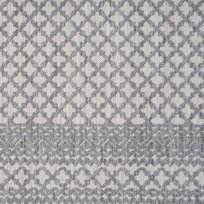 8' X 9' Blue Geometric Indoor Outdoor Area Rug HomeRoots