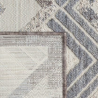 8' X 9' Blue And Ivory Chevron Indoor Outdoor Area Rug HomeRoots