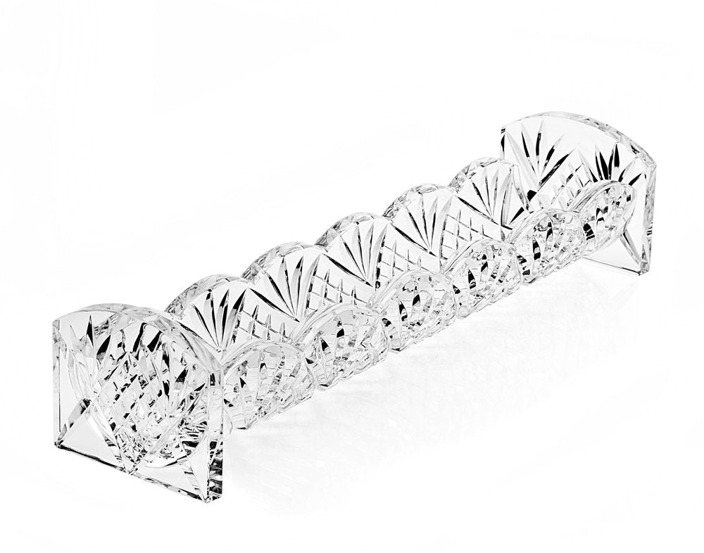 10" Rectangular Cut Crystal Cracker Tray HomeRoots