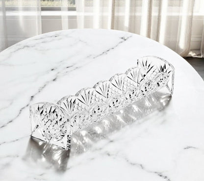 10" Rectangular Cut Crystal Cracker Tray HomeRoots