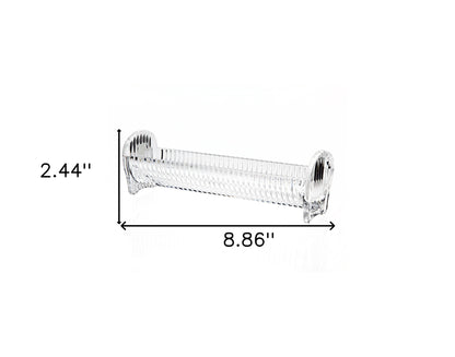 9" Clear Rectangular Crystal Cracker Tray