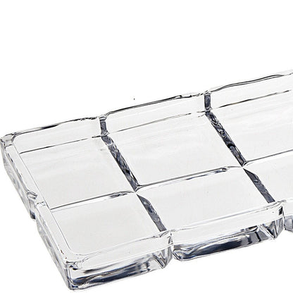 13" Clear Rectangular Crystal Serving Tray HomeRoots