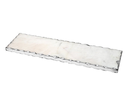 18" White Rectangular Marble Vanity Tray HomeRoots