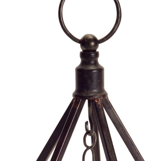 Set of Two Black Metal Geometric Tabletop Tealight Candle Holders HomeRoots