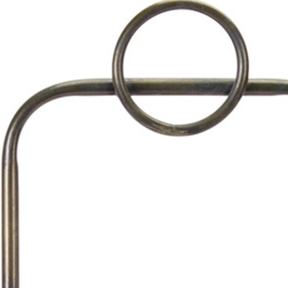 Set of Two Bronze Metal And Glass Tabletop Hurricane Candle Holders HomeRoots