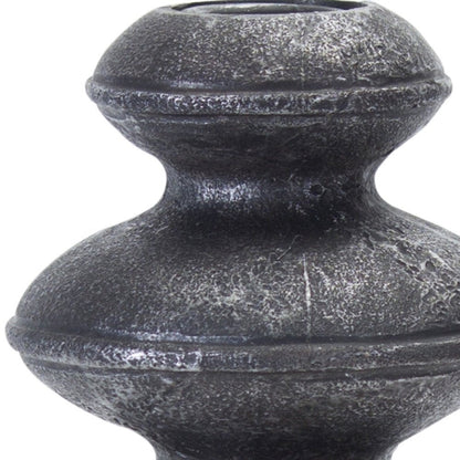 Set of Four Natural and Black Resin and Stone Powder Ornate Tabletop HomeRoots
