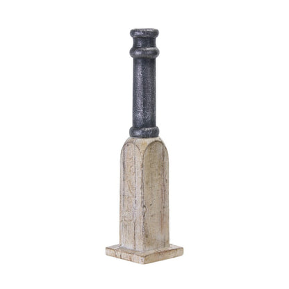 Set of Four Natural and Black Resin and Stone Powder Ornate Tabletop HomeRoots