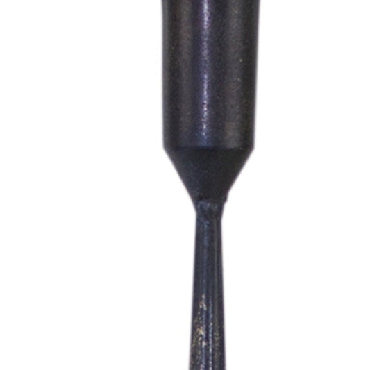 Set of Two Black Distressed Metal Tabletop Taper Candle Holders