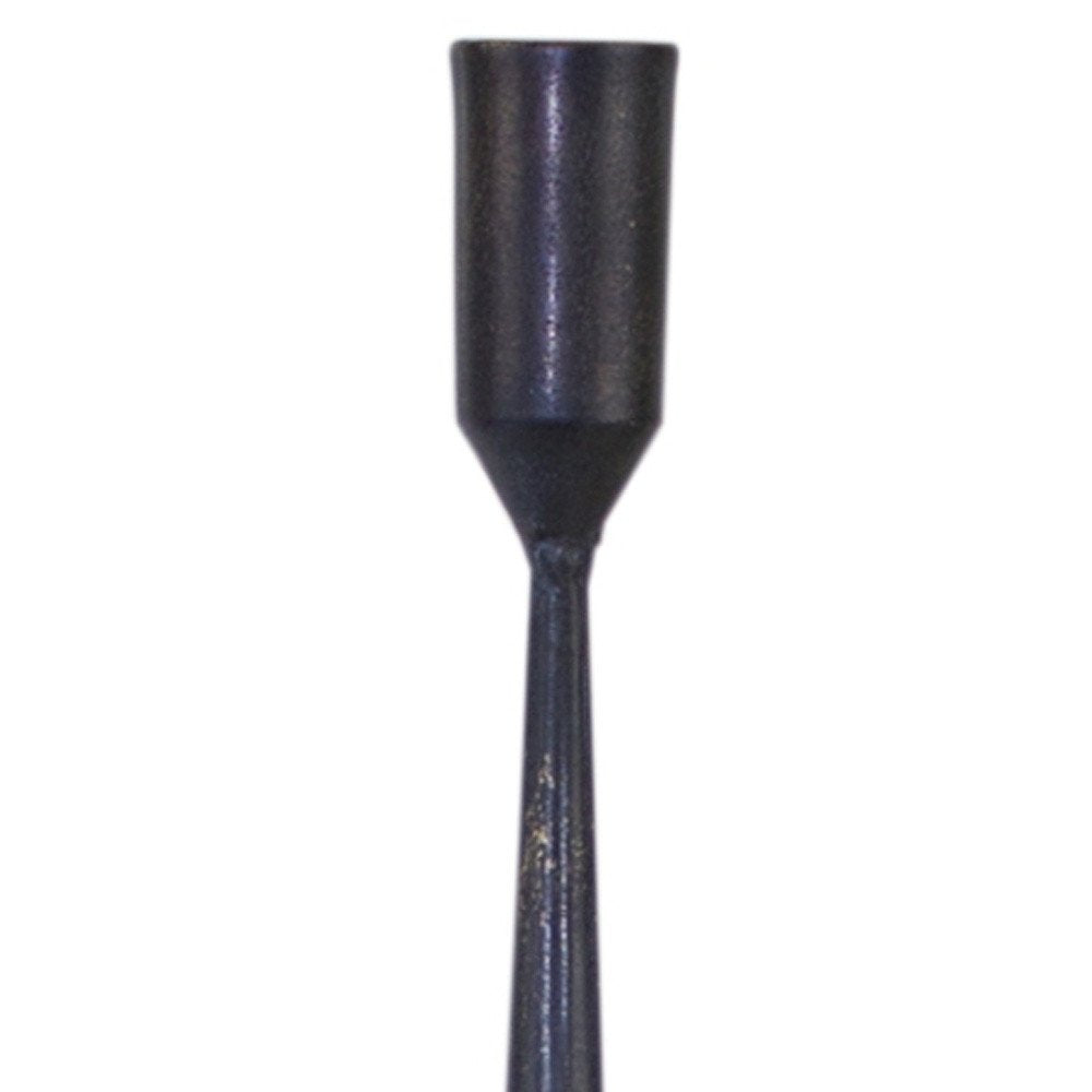 Set of Two Black Distressed Metal Tabletop Taper Candle Holders HomeRoots