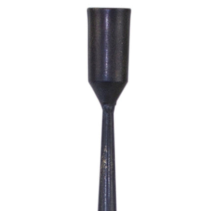 Set of Two Black Distressed Metal Tabletop Taper Candle Holders HomeRoots