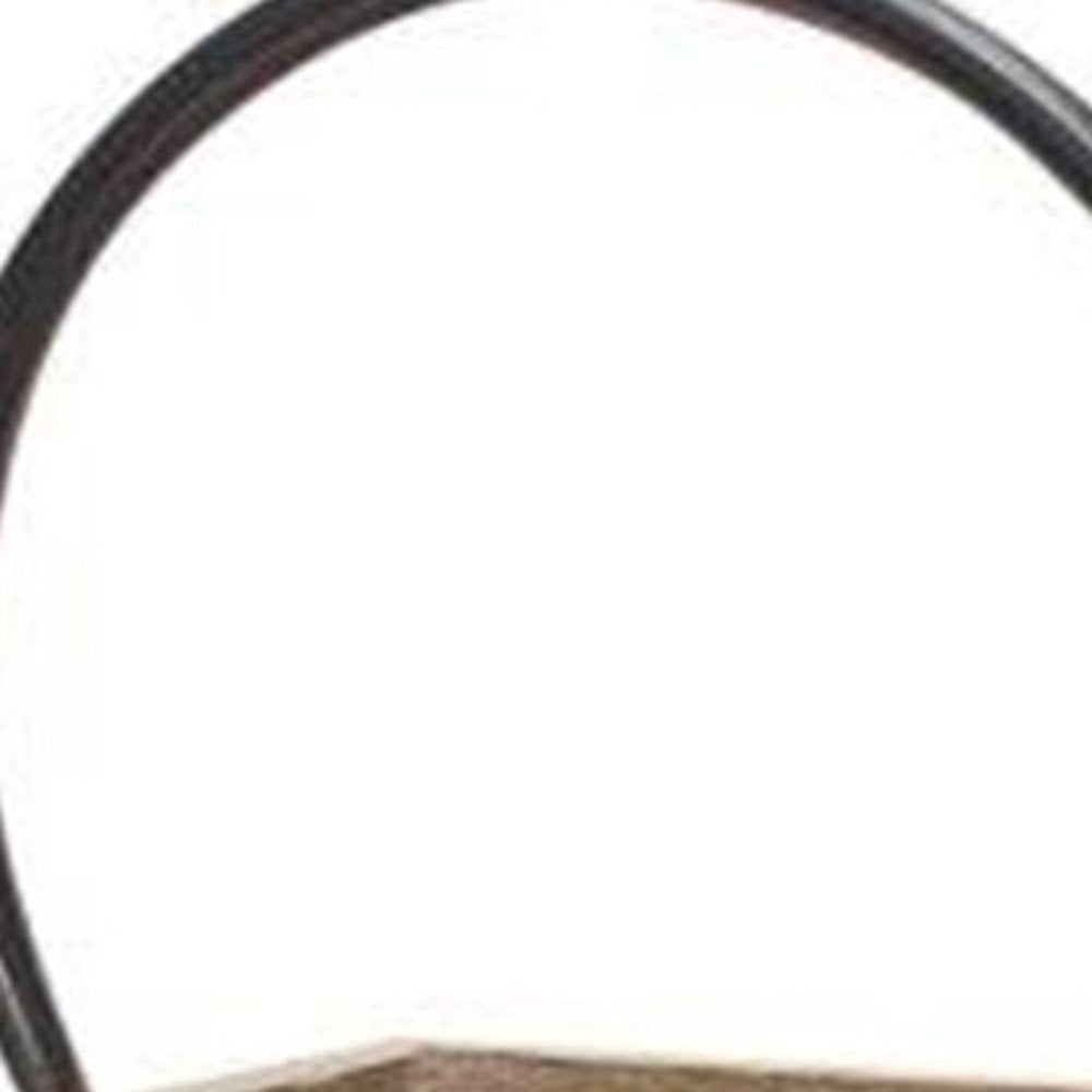 13" Natural Distressed Wood And Glass Centerpiece Lantern Candle Holder HomeRoots