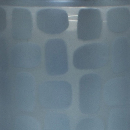 Set of Two Navy Blue Abstract Glass Tabletop Tealight Candle Holders HomeRoots